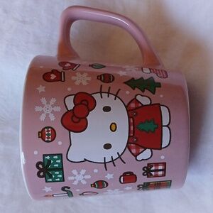 Hello Kitty Christmas Ceramic Pink Coffee Mug